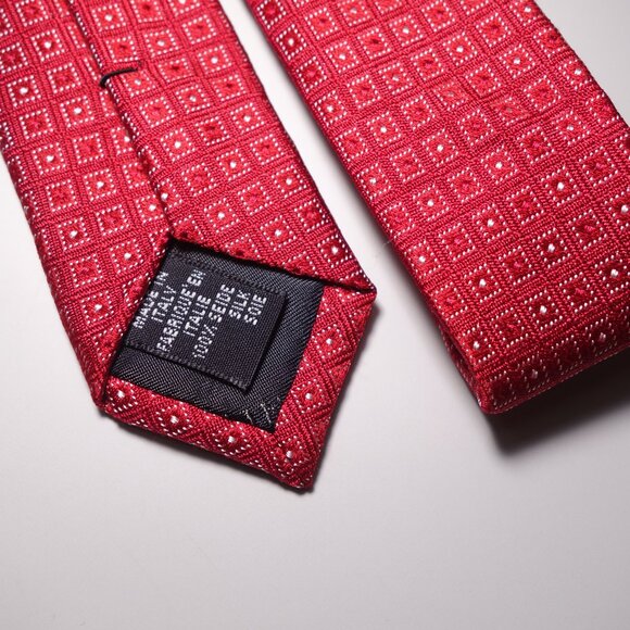 Vintage Celine 100% Silk Abstract Geometric Pattern Tie - Picture 7 of 7